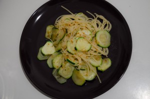 Courgettes et spaghettis 