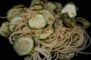 Courgettes et spaghettis 